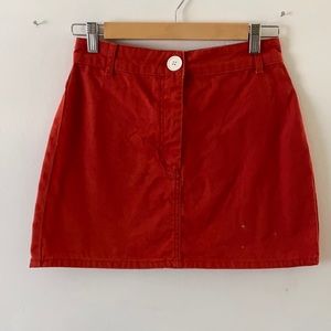 BDG burnt orange mini denim skirt